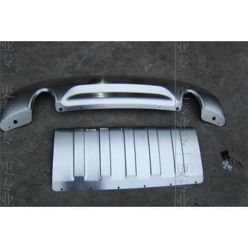 High quality stainless steel Front+Rear bumper cover trim For Ford Kuga(2pc)