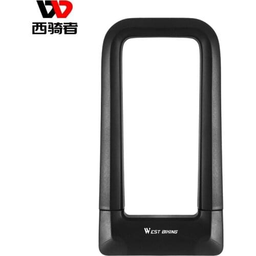 WEST BIKING Silicone Shell U-shaped Bicycle Lock Universal Zinc Alloy Key Locks Waterproof and Anti-collision Riding Equipment
