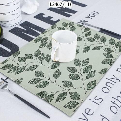 1 Piece Of Plant Leaf Printed Napkin Cloth Home Table Decoration Table Mat Untersetzer Towel Tea Towel Coaster 42*32 Servilletas