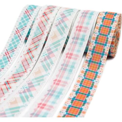 10 Yards 1' 25MM Lace Colors Printed Grosgrain Ribbons For Hair Bows DIY Handmade Materials Y2020110501