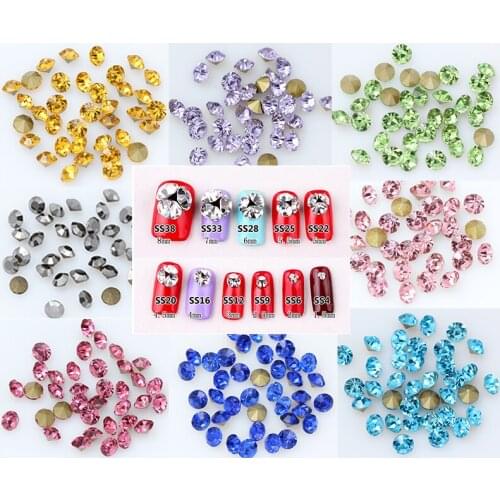 1440p ss14-ss20 pointed back crystal glass rhinestone Gems nail art Decoration diy clothing shoes bag stone jewelry making beads