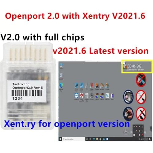 2021 Tactrix Openport 2.0 ECU Chip Tuning Tool for Mercedes Open Port USB 2.0 with Xentry V2021.6 Newest software ECU Flash OBD2