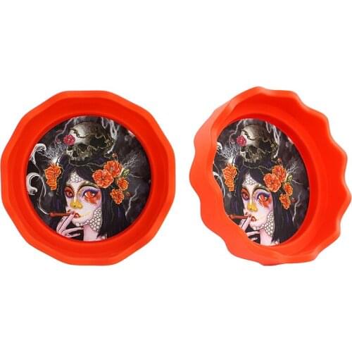 3Pcs Silicone Ashtray Premium Silicone Rubber High Temperature Heat Resistant Wavy Design Ashtray Durable