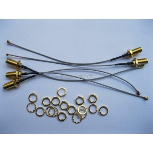 300 pcs IPX U.FL 1.13 to RP-SMA Male pin Center Antenna WiFi SMA Calbe 120mm