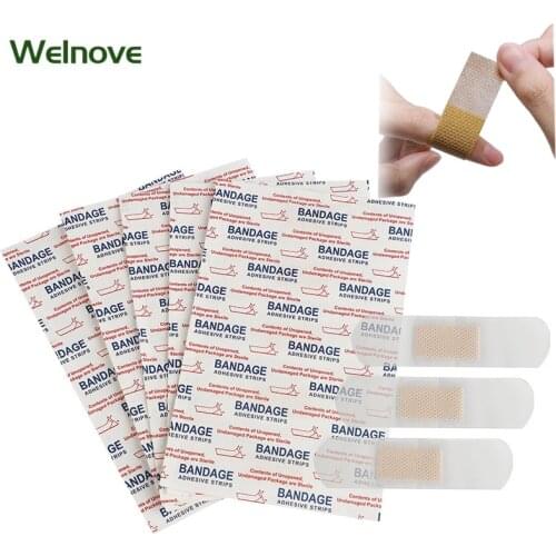 50pcs Band Aid Wound Dressings Waterproof Breathable Sterile Hemostasis Stickers First Aid Bandage Cushion Adhesive Plaster