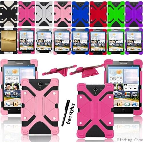 Case For Huawei MediaPad M2 /M3 /M5 /M6 10" Tablet Shockproof Soft Silicone Stand Back Cover Protective Case + Free Stylus
