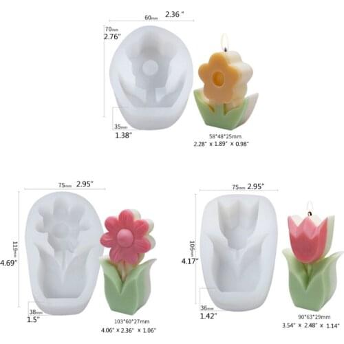 Flowers Epoxy Resin Mold Ornaments Casting Silicone Mould DIY Crafts Aromatherapy Plaster Casting Tools