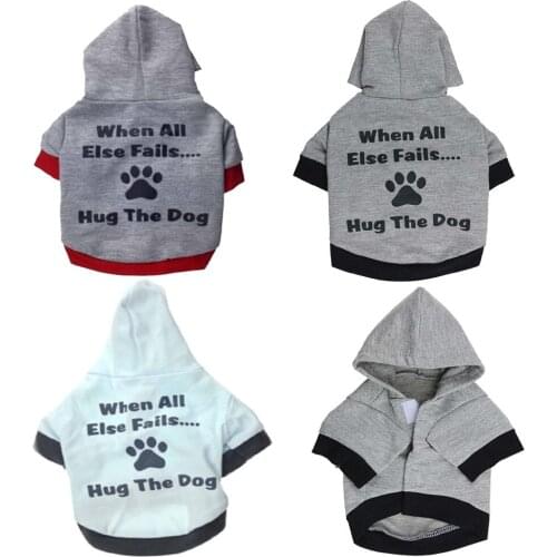 Cheap and good quality pet clothes Fashionable and handsome Printed Footprint Sweater Hoodie T-shirt Outer jacket