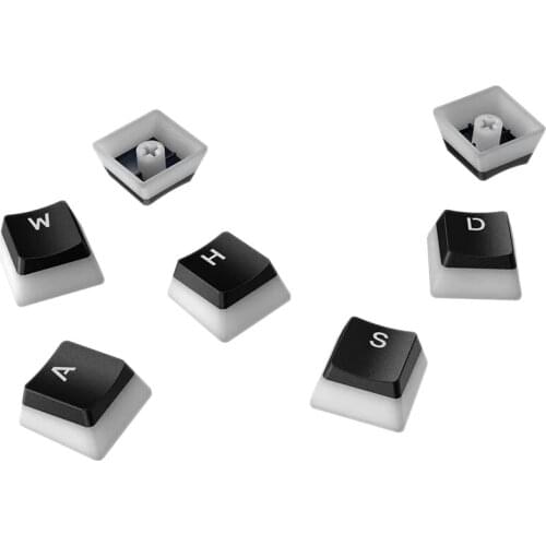 Double Lens Backlit PBT Pudding Keycap Set, Suitable for Conventional 104 Keyboard
