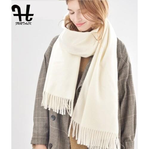 FURTALK Cashmere Scarf Women Autumn Winter Wool Cashmere Poncho Shawl Luxury Brand Pashmina Muslim Hijab Scarf 70*180 cm 2019