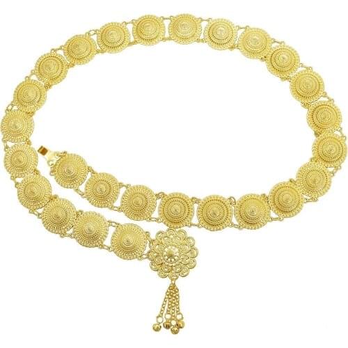 Fashion Gold Silver Color Metal Geometric Adjustable Waist Chain Jewelry Body Chains For Women Bohemia Thailand Indian Jewelry