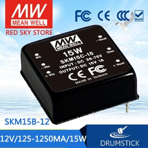 Transmit MEAN WELL Taiwan SKMW15F/15G 15W 03/05/12/15V DC-DC remote control module power supply
