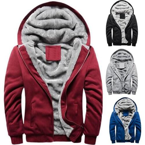 Winter Jacket Mens High-Quality Polyester + Spandex Coat Casual Slim Coat Mens Hooded Coat Chic Men Warm Zip Up Coat Outwear