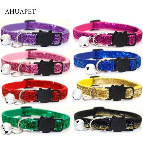 Neko Collar Luxuryg Litter Collar Cats Products For Pets Kat Harnas Pet Necklace Pour Chat Hihuahua Collier Glitter Cats Collar