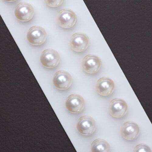 New Arrival Natural Freshwater Pearl Large Size White Color Round Pearl Half Hole No Hole Bulk Pearls
