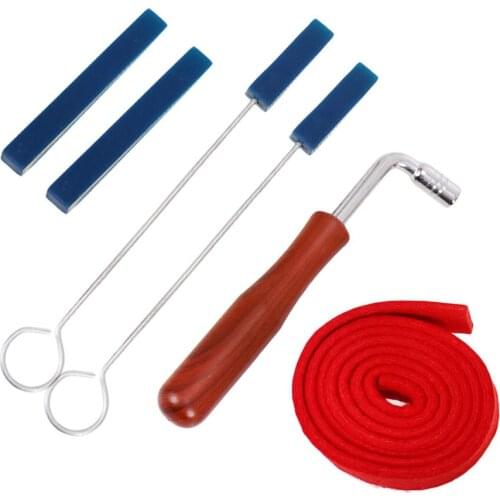 6 Pcs Professional Piano Tuning Mute Kit Tuning Hammer Lever Tuner Mute Kit Piano Tuning Tools