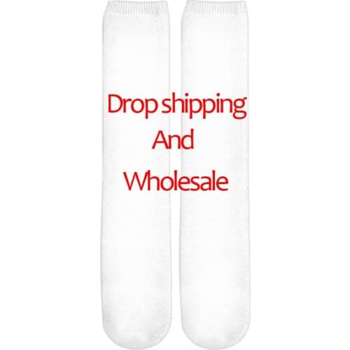 Tessffel Drop shipping DIY Picture Printing Men/Women 3D Custom DIY Socks Unisex Fashion HipHop Socks Funny Ankle Sock Wholesale