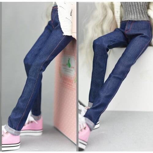 Blue Jeans Pants for 1/4 doll / Long Pants Outfit Clothes For 1/4 BJD SD Xinyi 45-50CM Doll Gift for girls Xmas