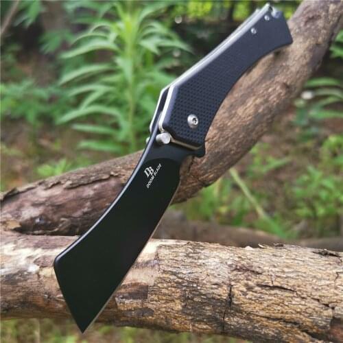 Folding Knife Ball Bearing Training Knife G10 Handle Gaming Tool Good for Hunting Camping Survival Outdoor and Everyday Carry