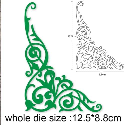 Metal cutting dies lace vine corner cut die mold Scrapbooking dies paper card making craft knife mould blade punch stencils dies