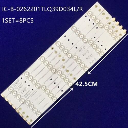 LED Backlight strip For Leroy LED39C600J IC-B-0262201TLQ39D034L/R 1set=8pcs