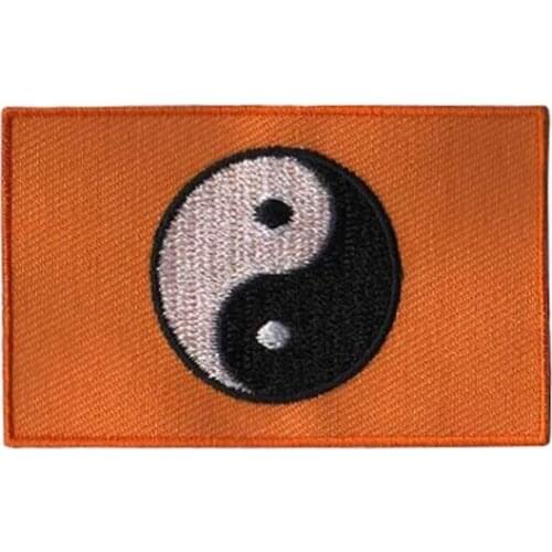 Ying Yang Embroidery Patches Made by Twill with Flat Broder and Iron On Backing Accept Custom MOQ50pcs Free Shipping by Post