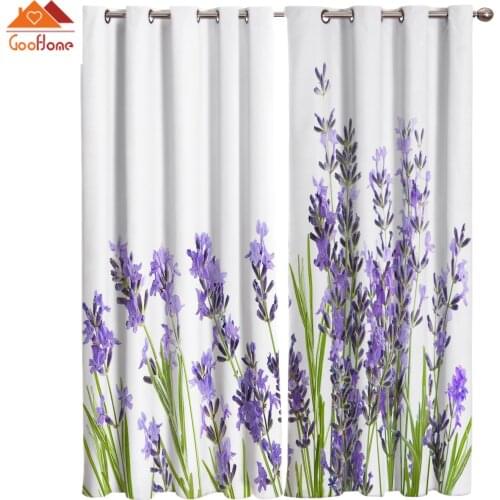 Purple Lavender Window Curtains Living Room Outdoor Fabric Drapes Curtain Home Decor