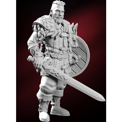 1/24 75mm 1/32 56mm 1/18 100mm Resin Model Kits Male Warrior Unpainted No Color RW-134