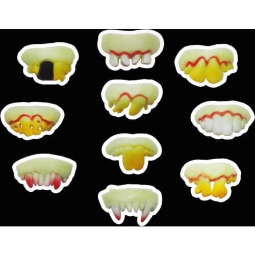 10XHalloween glow in dark VAMPIRE funny teeth party props favors loot bag pinata stock fillers prizes small toys for hours fun