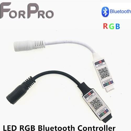 100pcs Mini RGB RGBW Bluetooth Controller DC 5V 12V 24V Music Led Controller For 2835 5050 LED Strip APP Led Controller
