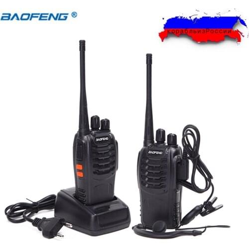 2 PCS Baofeng BF-888S Walkie Talkie bf 888s 5W Two-way radio Portable CB Radio UHF 400-470MHz 16CH Professional Handheld Radio