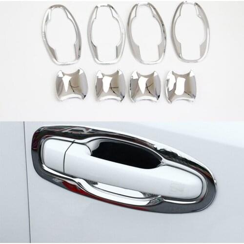 ABS Chrome Door Handle Bowl Door Handle Protective Covering Cover Trim For Toyota Land Cruiser 200 2016 Car Tuning Accessory