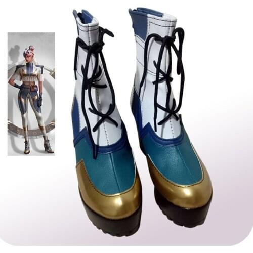 Anime Cosplay LOL Real Hurt Band Qiyana Shoe Halloween Womens Short Boots A