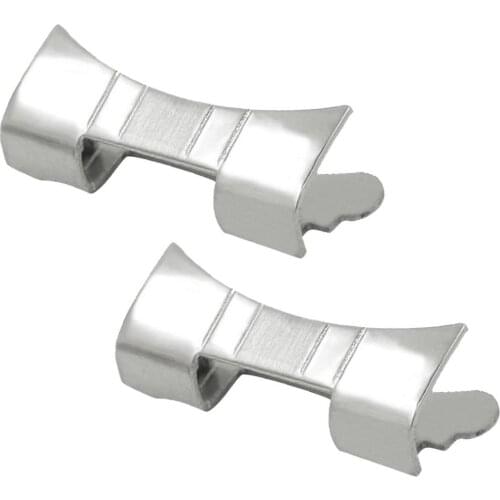 2pcs Stainless Steel 19mm-24mm Curved End Watch Band Wristwatch Link Replace 19mm 22mm 24mm