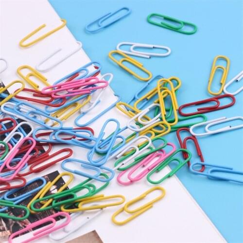 High Quality 7Colors 28/33/50mm Accessories Paper Clips Notebook Memo Pad Paperclips Student Office Supplies Stationary