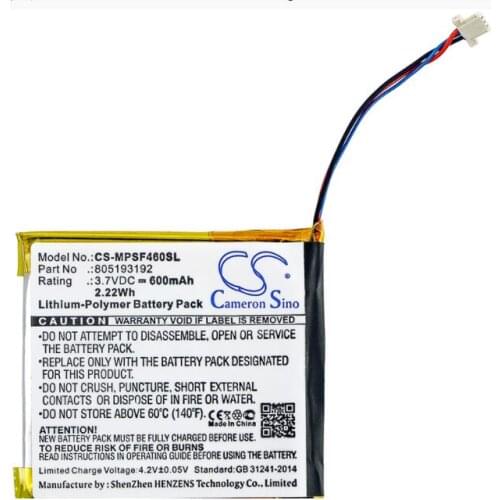 Cameron Sino 600mAh battery for SANDISK Sansa SMDX10R-8192K-P70 View View 16GB View 32GB View 8GB 805193192