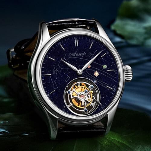 Original Tourbillon Mechanical Movement Skeleton Watch For Men Sapphire Luxury Waterproof Fashion Tourbillon Watches Mens 2020