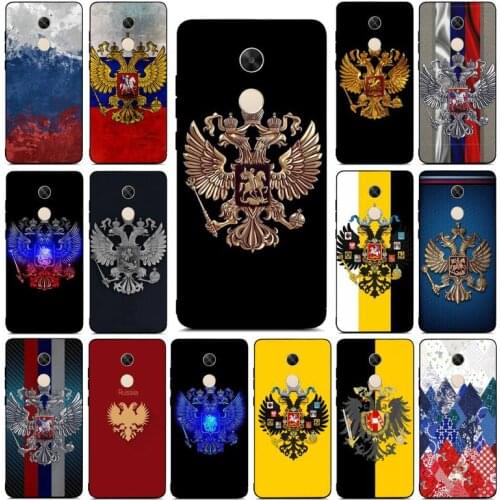 YNDFCNB russia Flag coat of arms Phone Case for RedMi note 4 5 7 8 9 pro 8T 5A 4X case