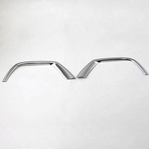 For Jeep Compass 2017 2018 Fog Front Light Lamp Cover Trim Chrome Abs Trims Garnish 2pcs