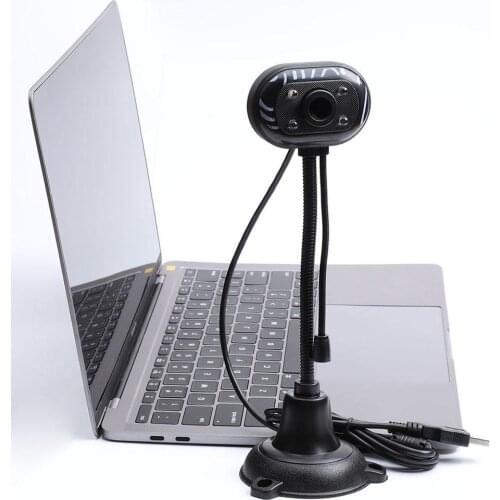 Home Webcam USB2.0 Night Vision Video Recording Camera with Mic for Laptop PC