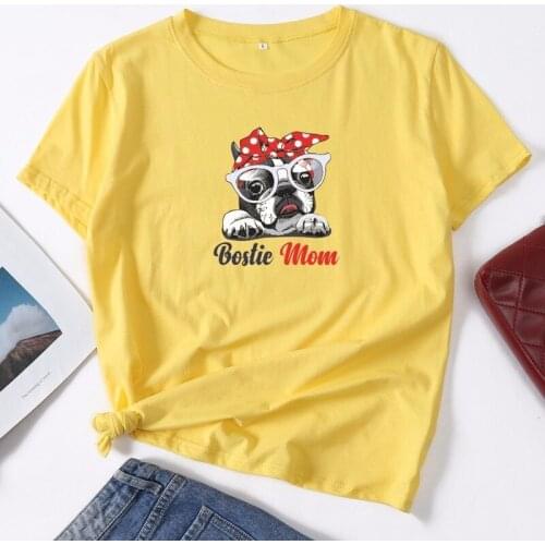 Summer Women T shirt Cotton Plus Size 5XL Short Sleeve Graphic Funny Dog Mom Print Female Loose Casual Oversize t-shirt Top Tees