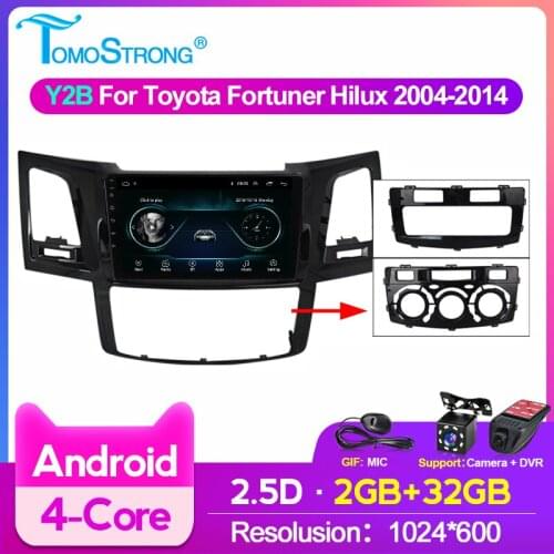 GPS multimedia radio player For Toyota Fortuner AN50 AN60 HILUX Revo Vigo 2004 2005 2006-2014 Android Navigation car stereo