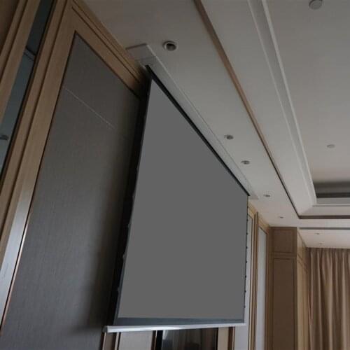 KTSHALR 16:9 4K ALR ambient light rejecting Motorized In-ceiling Tab-tensioned Projection Screen for standard projectors