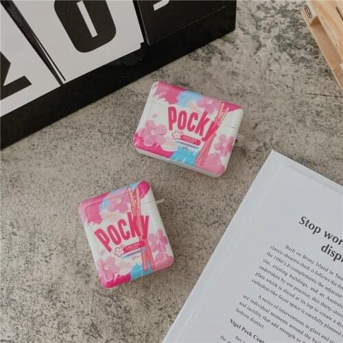 Cute Square Sakura Pocky Soft Silicone Cover for Apple Airpods Case for Airpods Pro Earphone Cases for Air pods 2 3 Pro Covers
