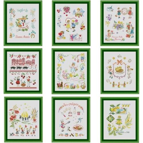 VE Festival Series patterns counted 11CT 14CT 18CT Cross Stitch Sets DIY Chinese Cross-stitch Kits Embroidery Needlework