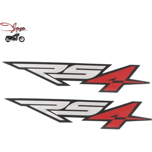 Motorcycle Fuel Tank Decal Sticker Fairing Decals Refit For Aprilia RS4 Small x 2 Chrome Red Black 180mm