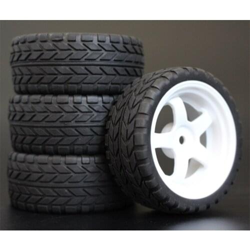 New 4PCS Rubber RC Racing Tires Car On Road Wheel Rim Fit For HSP HPI 6034 1/10 HSP 94123/94122/94103/D4/D3