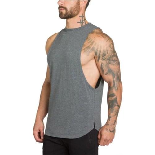 Gym Clothing Fitness Men Cotton Tanktop Mens Bodybuilding Stringers Tank Tops workout Singlet Sleeveless Shirt
