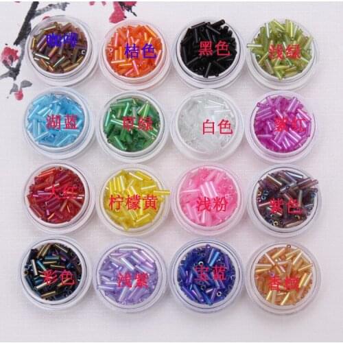 Wholesale 500Pcs/Lot (About 25g) Multi-Colors 2*6mm Czech Glass Seed Spacer Tube Beads For DIY Jewelry Making Accessories