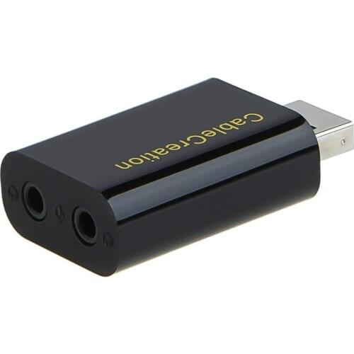 USB to 3.5 mm Audio Adapter,External USB 2 x Stereo Jack Audio Splitter for Windows,Mac,Plug and Play , Couple headphone adapter